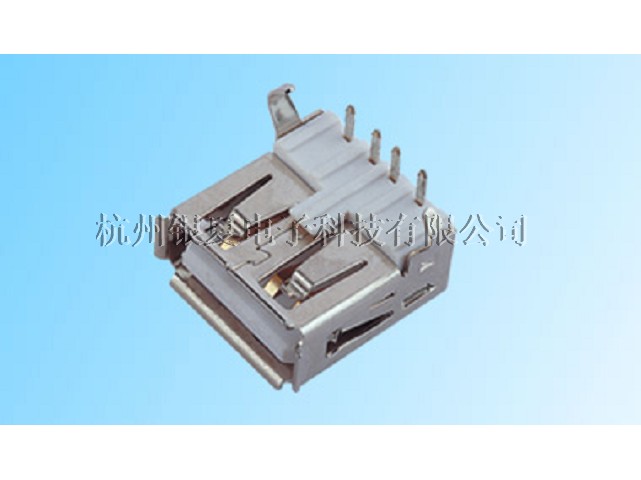 USB-A母90°无卷边